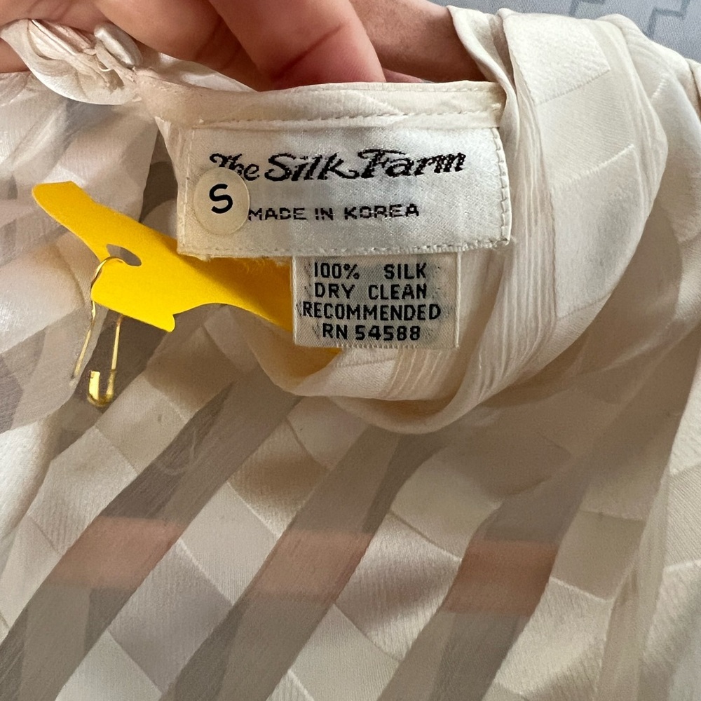 The Silk Farm Cream Striped Dress - Picture 2 of 7